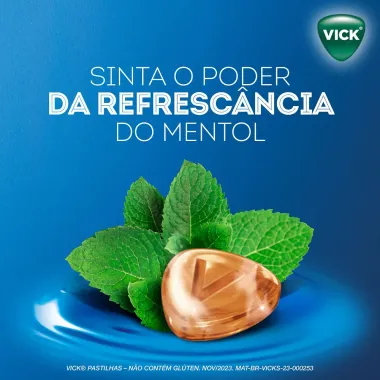 Pastillha Vick Drops Sabor Mentol com 20 Unidades