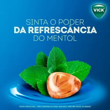 Pastillha Vick Drops Sabor Mentol com 20 Unidades