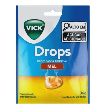 Pastillha Vick Drops Sabor Mel com 20 Unidades