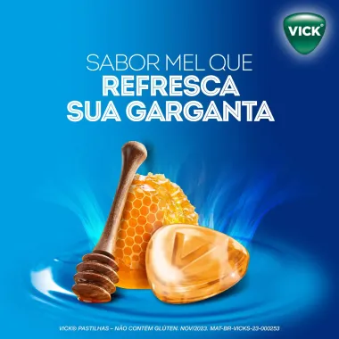 Pastillha Vick Drops Sabor Mel com 20 Unidades