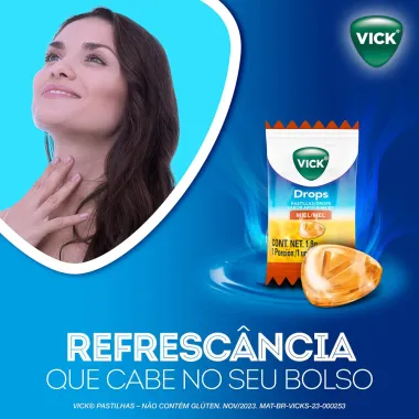 Pastillha Vick Drops Sabor Mel com 20 Unidades