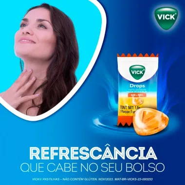 Pastillha Vick Drops Sabor Mel com 20 Unidades