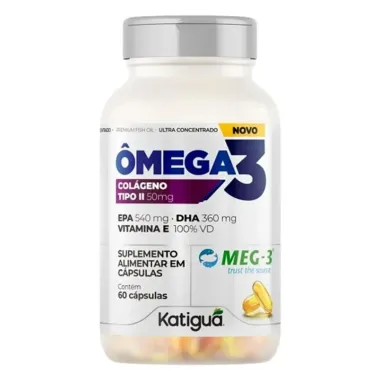 Ômega 3 Katiguá MEG 3 Colágeno com 60 Cápsulas