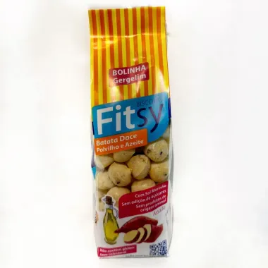 Biscoito Bolinha Gergelim Fitsy Sabor Batata Doce Polvilho e Azeite 50g