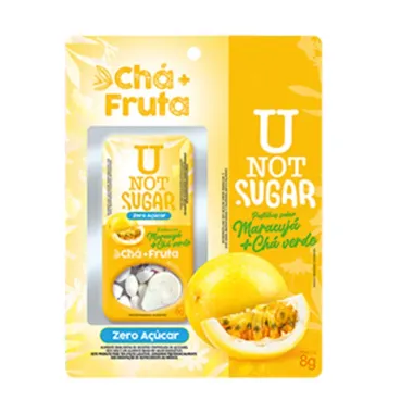 Pastilha Chá+Fruta U Not Sugar Sabor Maracujá + Chá Verde Zero Açúcar 8g