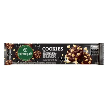 Cookies Piraquê Leite Maltado Black 80g