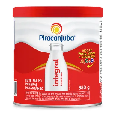 Leite em Pó Piracanjuba Integral Lata 380g