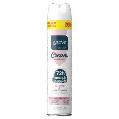Desodorante Antitranspirante Above Women Cream Sugar Invisible Aerossol 200ml