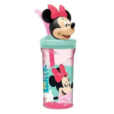 Copo 3D Canudo Minnie Capacidade 360ml