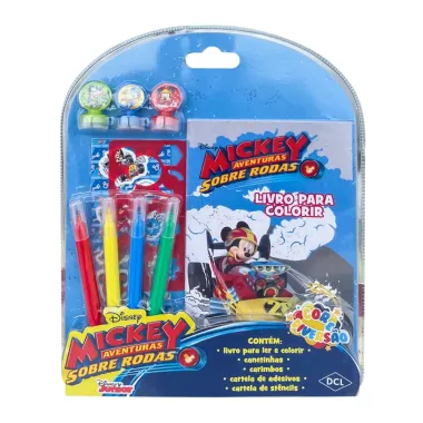 Livro DCL Para Colorir Disney MIckey Aventuras Sobre Rodas