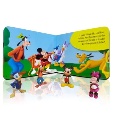 Livro A Casa do Mickey Mouse Contos para Brincar 3+ Anos com 4 Miniaturas Sortidas