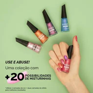 Esmalte Risqué Cremoso Mani Cores Faço o Pinx em Casa 8ml