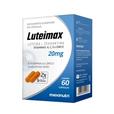 Luteimax Maxinutri Luteína + Zeaxantina 20mg com 60 Cápsulas