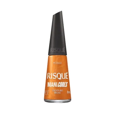 Esmalte Risqué Metálico Mani Cores Credita no Brilho 8ml