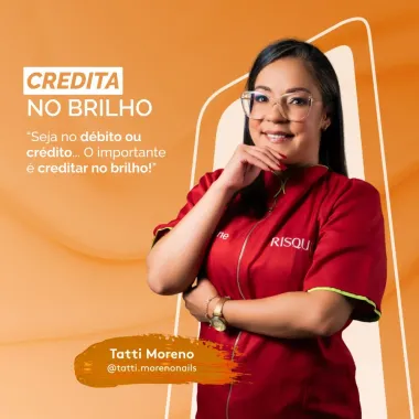 Esmalte Laranja Risqu&eacute; ManiCores Credita no Brilho Met&aacute;lico 8 ml