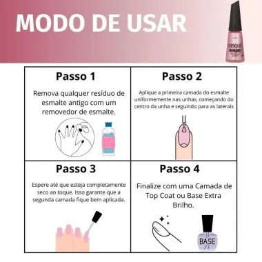 Esmalte Rosa Risqué ManiCores Não esquece do Gritti Metálico 8ml