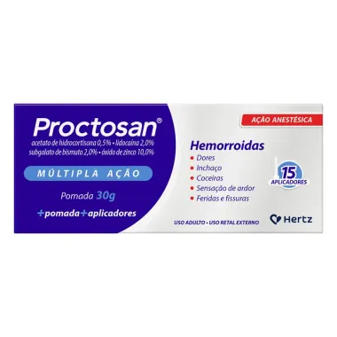 Proctosan Hertz Múltipla Ação Pomada 30g + 15 Aplicadores