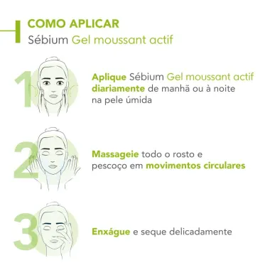 Gel de Limpeza Facial Bioderma S&eacute;bium Gel Moussant Actif 100ml