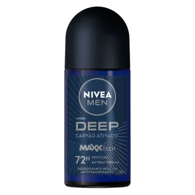 Desodorante Antitranspirante Nivea Men Roll-On Deep Carvão Ativado 50ml