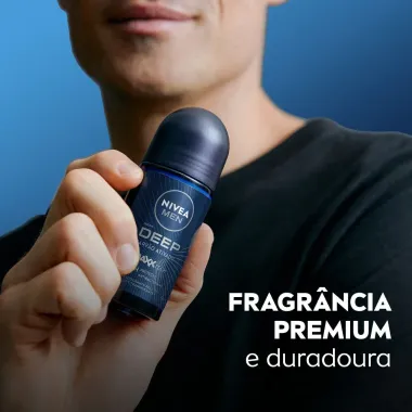 Desodorante Antitranspirante Nivea Men Roll-On Deep Carvão Ativado 50ml