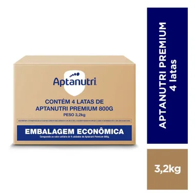 Aptanutri Premium 3 com 4 Latas de 800g Cada Unidades Embalagem Econômica