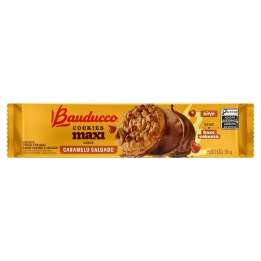 Cookies Maxi Bauducco Sabor Caramelo Salgado 96g