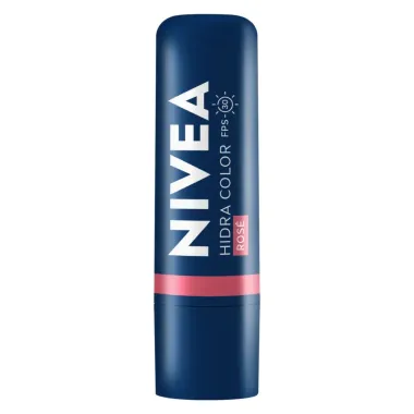 Hidratante Labial Nivea Hidra Color FPS 30 Rosé 4,8g