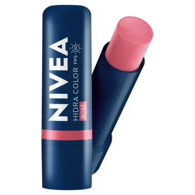 Hidratante Labial Nivea Hidra Color FPS 30 Rosé 4,8g