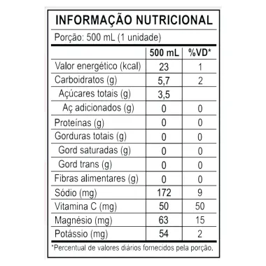 Isotônico Jungle Low Carb Plant Power Sabor Melancia e Limão 500ml