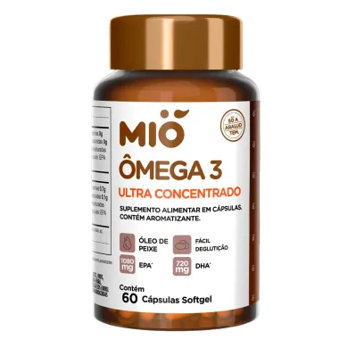 Ômega 3 Mió Ultra Concentrado com 60 Cápsulas Softgel