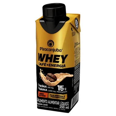 Bebida Láctea Piracanjuba Whey Zero Lactose com 15g de Proteína Café + Energia 250ml