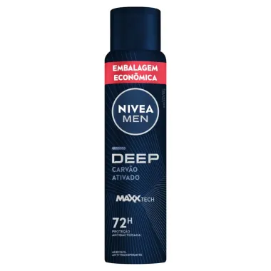 Desodorante Antitranspirante Nivea Men Deep Carvão Ativado Maxx Tech 200ml