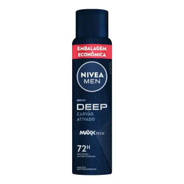 Desodorante Antitranspirante Nivea Men Deep Carvão Ativado Maxx Tech 200ml