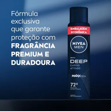 Desodorante Antitranspirante Nivea Men Deep Carvão Ativado Maxx Tech 200ml