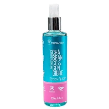 Body Splash Orgânica Chá Branco e Gengibre Refrescante Corporal 250ml