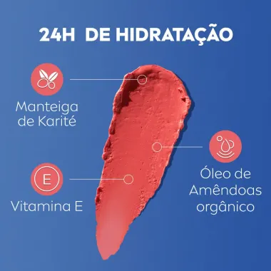 Hidratante Labial Nivea Hidra Color FPS 30 Coral 4,8g