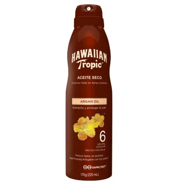 Protetor Solar Spray Hawaiian Argan Oil FPS 6 170g