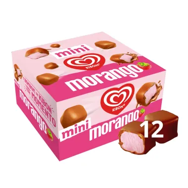 Sorvete Kibon Mini Sabor Morango Cobertura Chocolate Caixa 92g