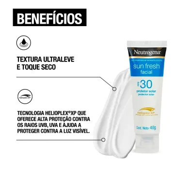 Protetor Solar Facial Neutrogena Sun Fresh FPS 30 40g