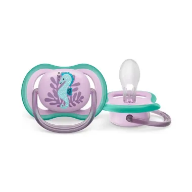 Chupeta Philips Avent Ultra Air 6 á 18 Meses Rosa com Estampa com 1 Unidade