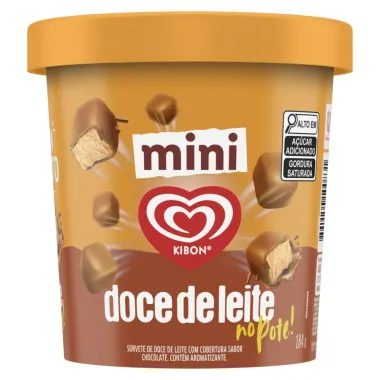 Sorvete Kibon Mini Sabor Doce de Leite no Pote 184g