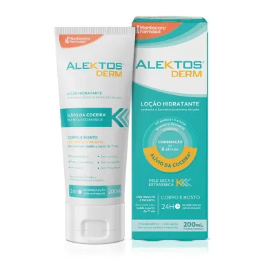 Lo&ccedil;&atilde;o Hidratante Alektos Derm Corpo e Rosto Pele Seca e Extrasseca 200ml