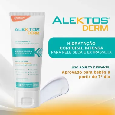 Lo&ccedil;&atilde;o Hidratante Alektos Derm Corpo e Rosto Pele Seca e Extrasseca 200ml
