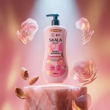 Lo&ccedil;&atilde;o Deo Hidratante Skala Brasil Rosas e Am&ecirc;ndoas 400ml