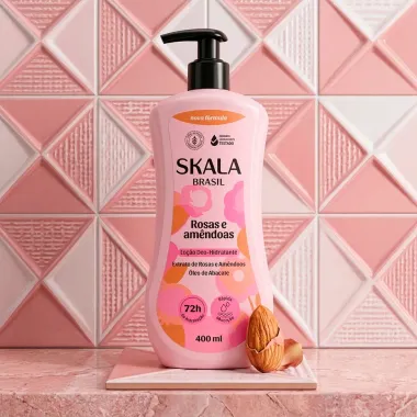 Lo&ccedil;&atilde;o Deo Hidratante Skala Brasil Rosas e Am&ecirc;ndoas 400ml