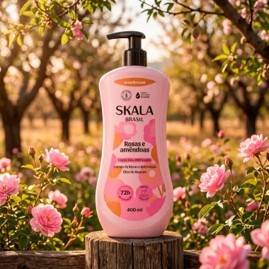 Lo&ccedil;&atilde;o Deo Hidratante Skala Brasil Rosas e Am&ecirc;ndoas 400ml
