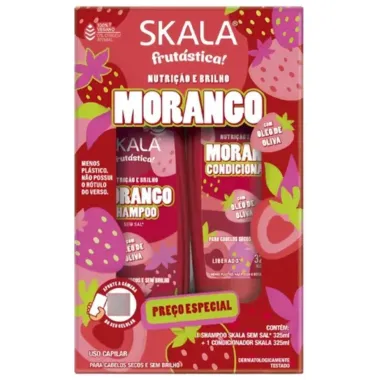 Shampoo 325ml e Condicionador 325ml Skala Frutástica Morango