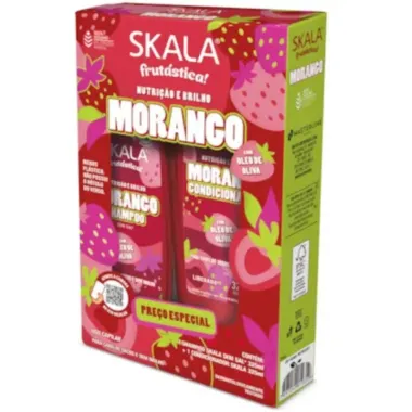 Shampoo 325ml e Condicionador 325ml Skala Frutástica Morango