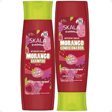 Shampoo 325ml e Condicionador 325ml Skala Frutástica Morango