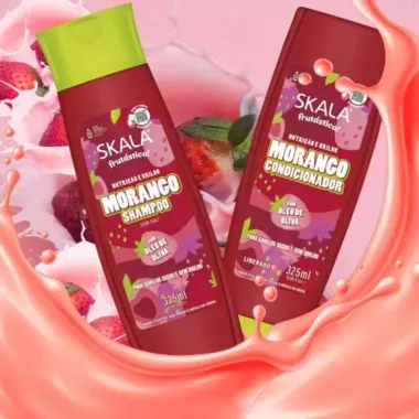 Shampoo 325ml e Condicionador 325ml Skala Frutástica Morango